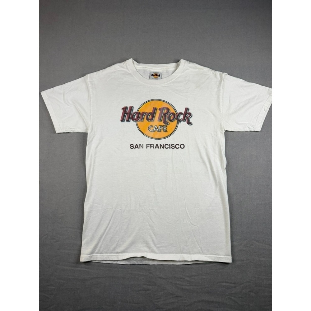 Hard Rock Cafe San Francisco T-Shirt White Graphic Tee Mens Large Vintage Style